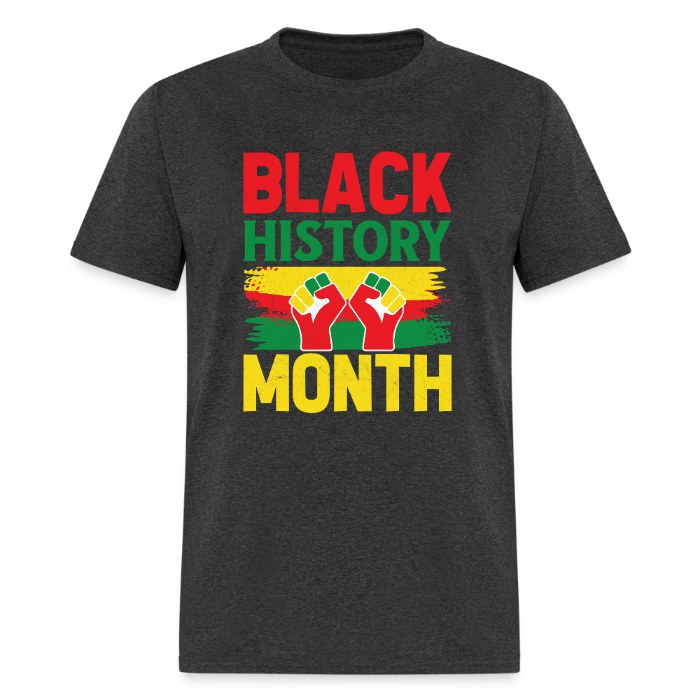 African American Pride Apparel for Black History Month T-Shirt - heather black