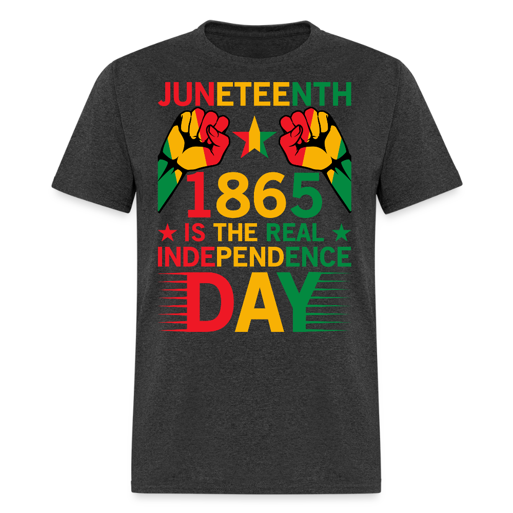 Juneteenth 1865 Independence Day T-shirt - heather black