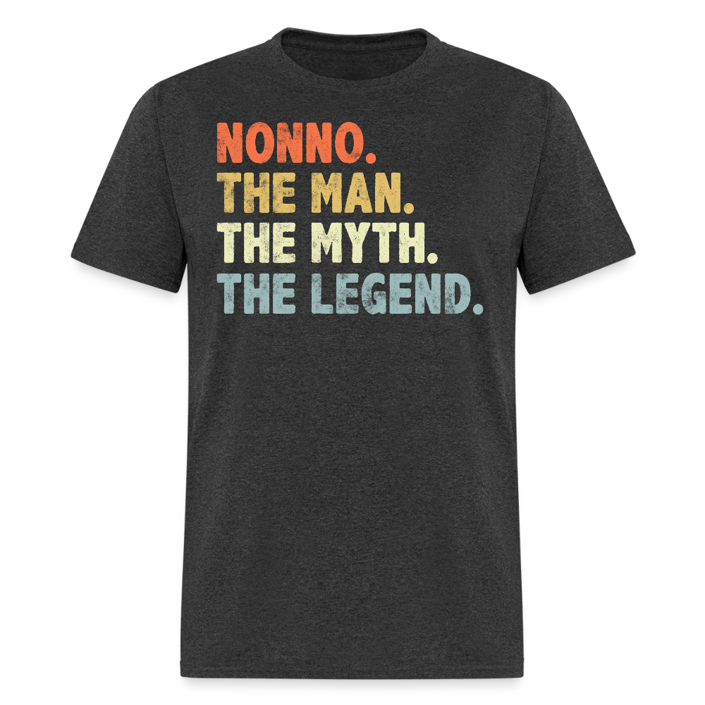 Nonno The Man The Myth The Legend Italian Grandfather T-shirt - heather black