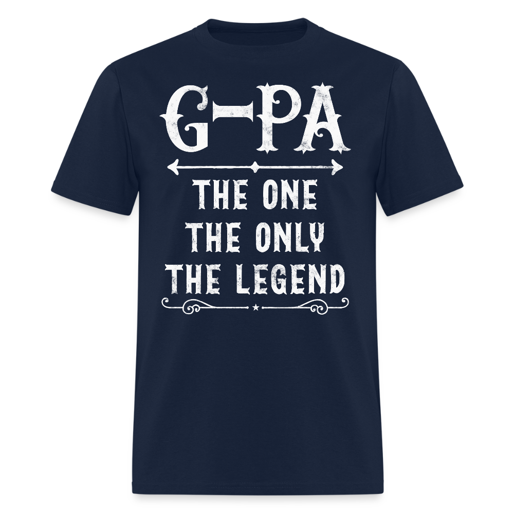 G-Pa The One The Only The Legend Father’s Day T-Shirt - navy