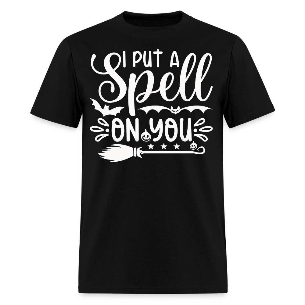 I Put A Spell On You Halloween Witch T-Shirt - black