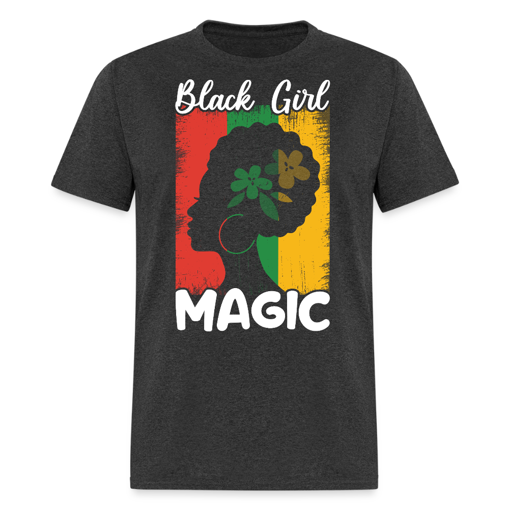 Black Girl Magic Afrocentric Empowering Women T-shirt - heather black
