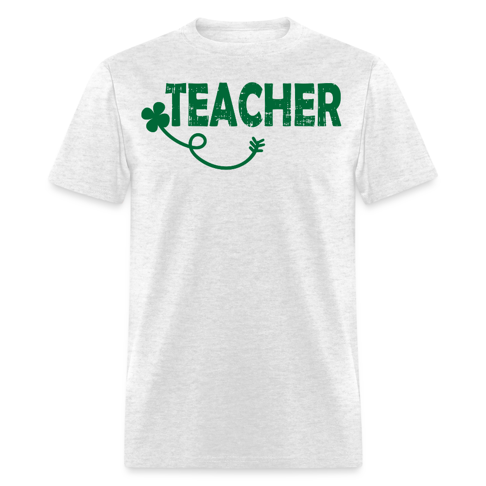Lucky teacher St Patrick’s Day T-shirt - light heather gray