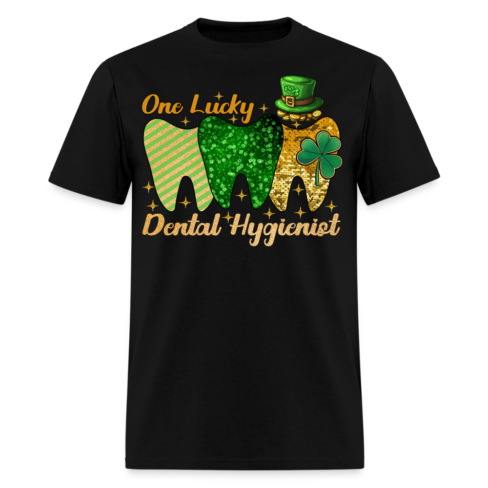 Lucky Dental Hygienist St Patrick’s Day T-shirt - black
