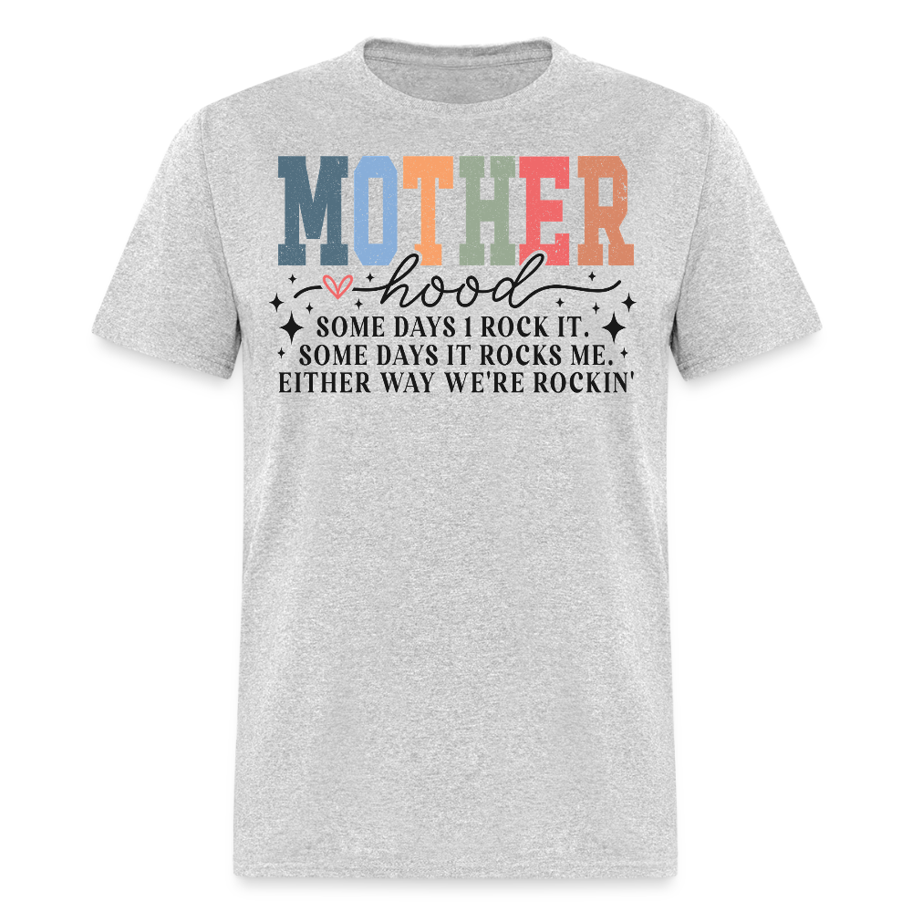Cute Motherhood Graphic Tee Mom Life T-shirt - heather gray