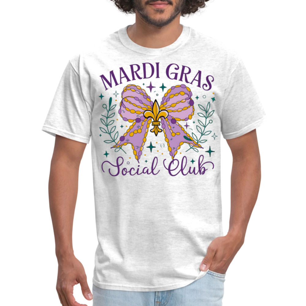 Mardi Gras Social Club Shirt New Orleans Party Celebration T-Shirt - light heather gray