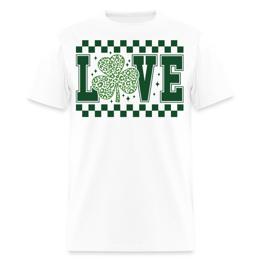 St Patrick’s Day Leopard print Shamrock T-shirt - white
