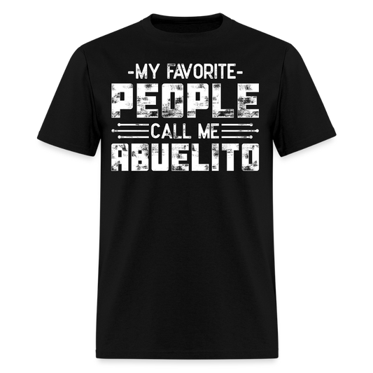 My Favorite People Call Me Abuelito Latino Grandpa Gift T-shirt - black