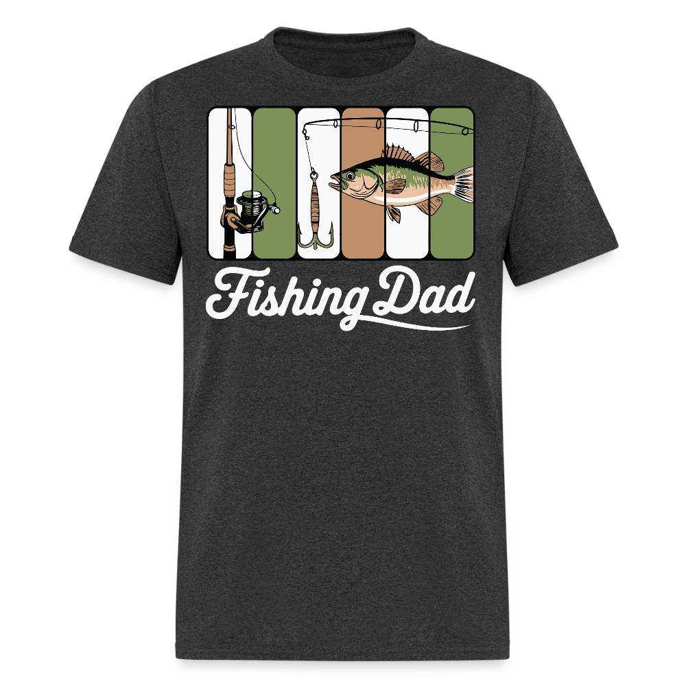 Gifts For Dads Who Love Fishing T-shirt - heather black