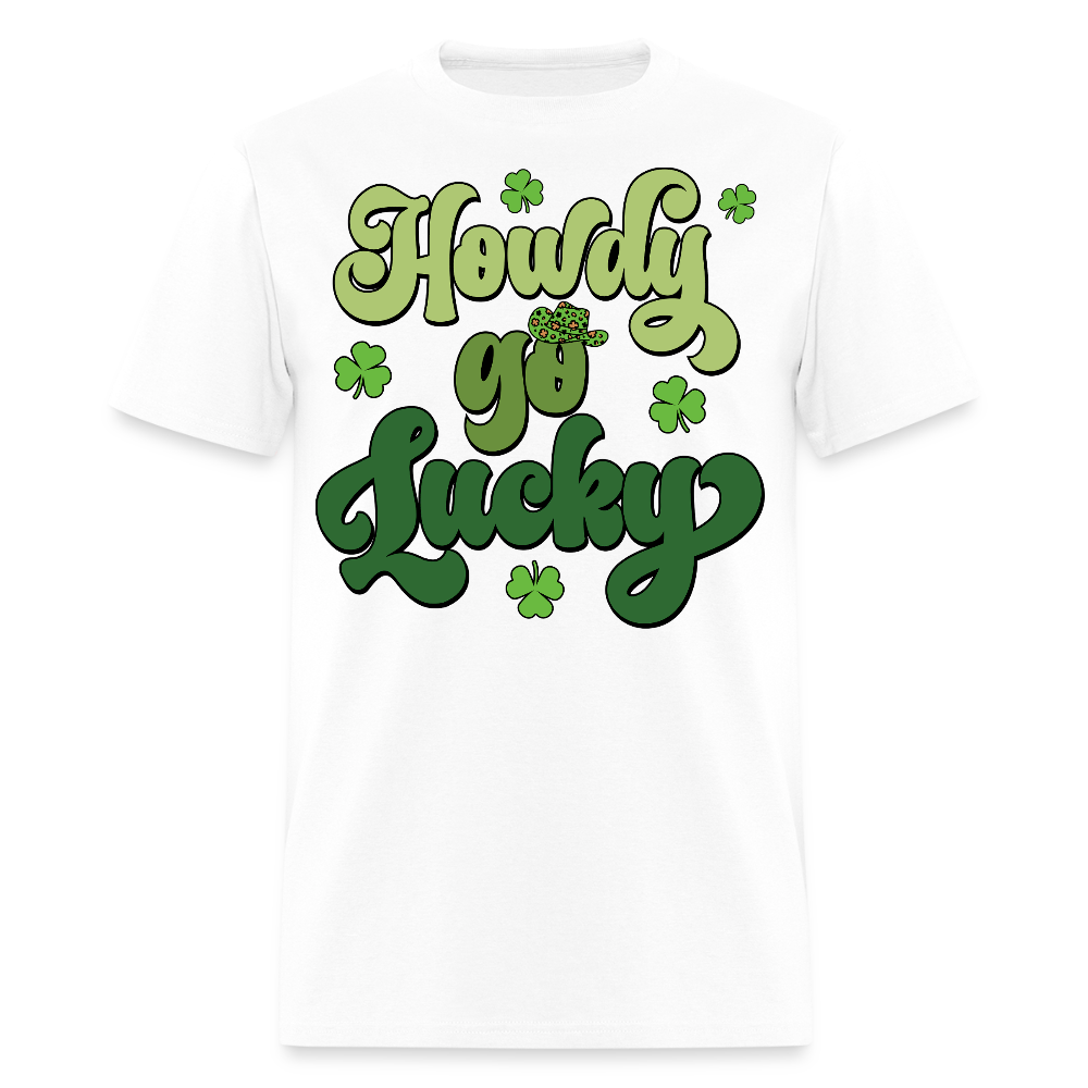 Howdy Lucky St Patrick’s Day Graphic T-shirt - white
