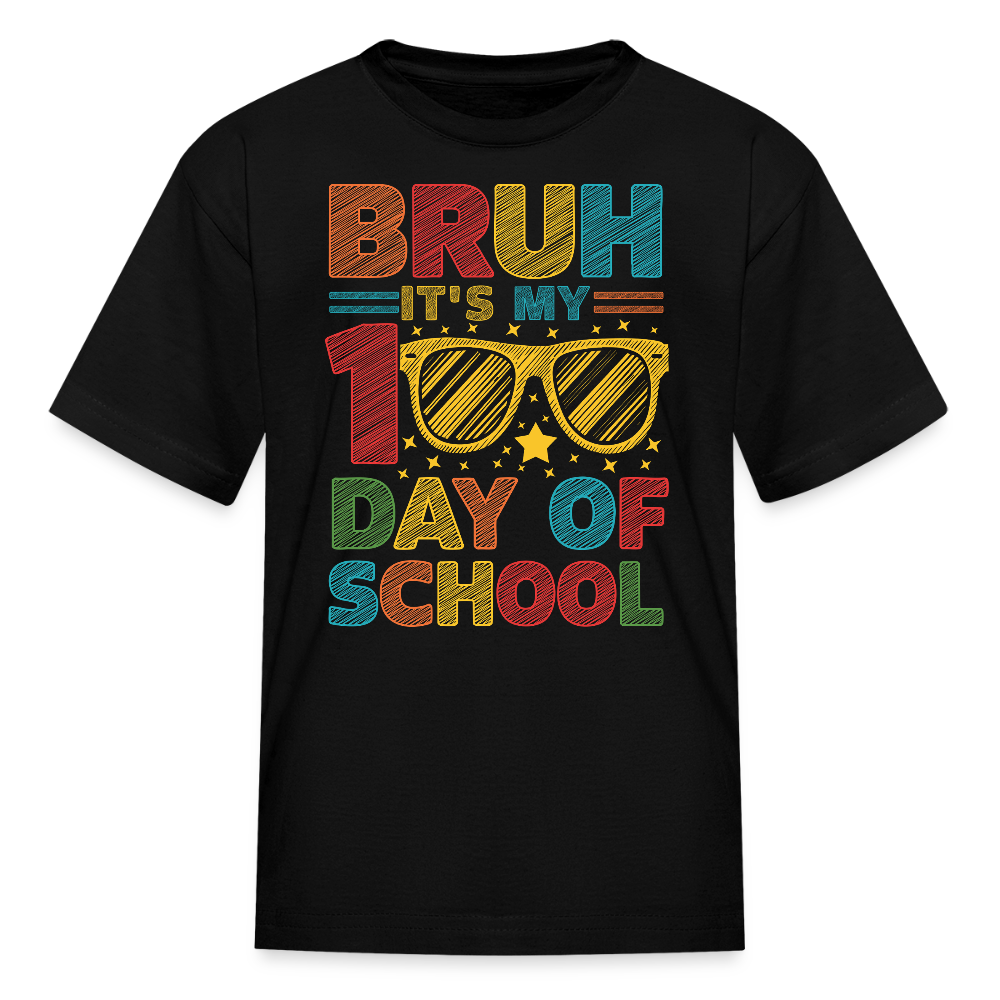 Funny First Day Of School Tee For Kids Bruh Back To School T-shirt - black