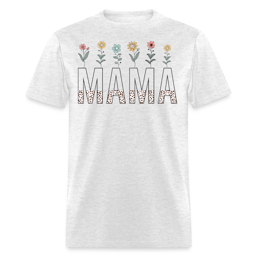 Cute Mama Tee With Flowers Mother's Day Gifts T-shirt - light heather gray