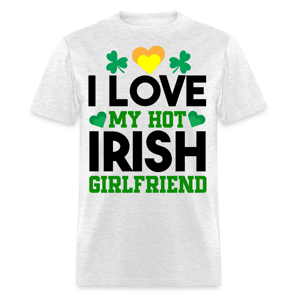 I Love My Hot Irish Girlfriend St Patrick’s Day T-shirt - light heather gray