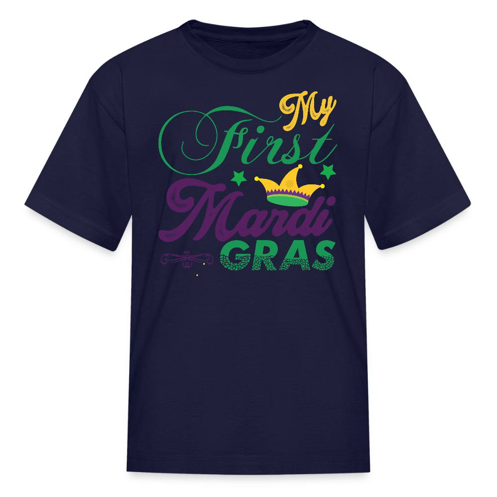My First Mardi Gras Baby Outfit Mardi Gras Toddler T-shirt - navy