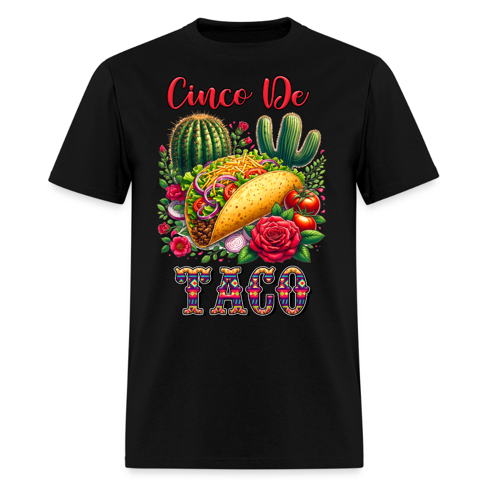 Funny Mexican Food Tee Cinco de Mayo Taco T-shirt - black