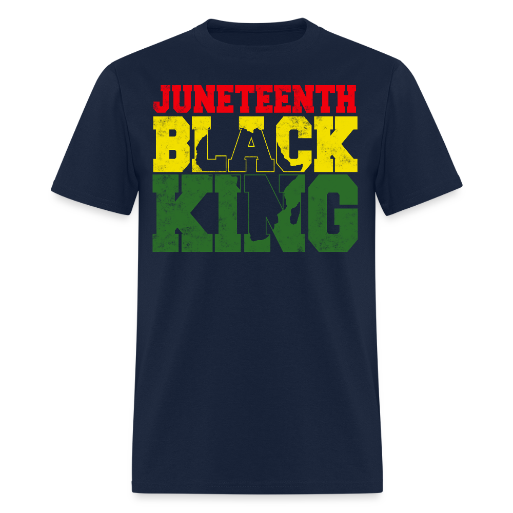 Juneteenth Black King African American Freedom T-Shirt - navy