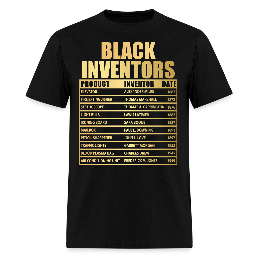 Timeline Of Black Inventions T-Shirt - black