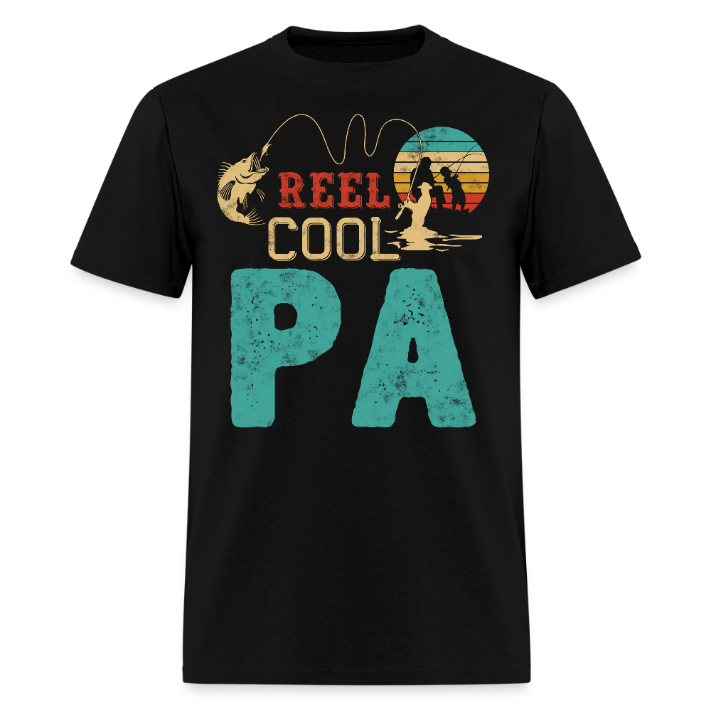 Reel Cool PA fishing Father's Day Gift For Fisherman Dad T-shirt - black
