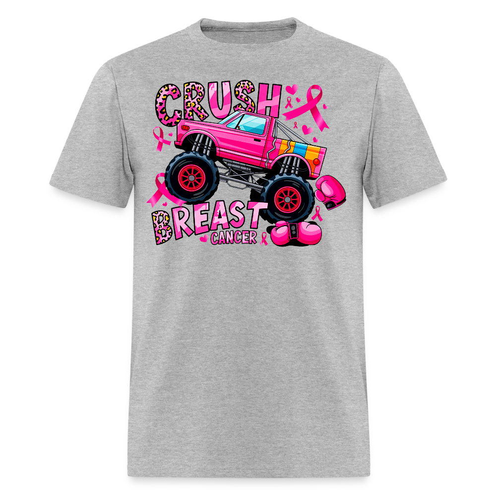 Monster Truck Breast Cancer Support T-Shirt - heather gray