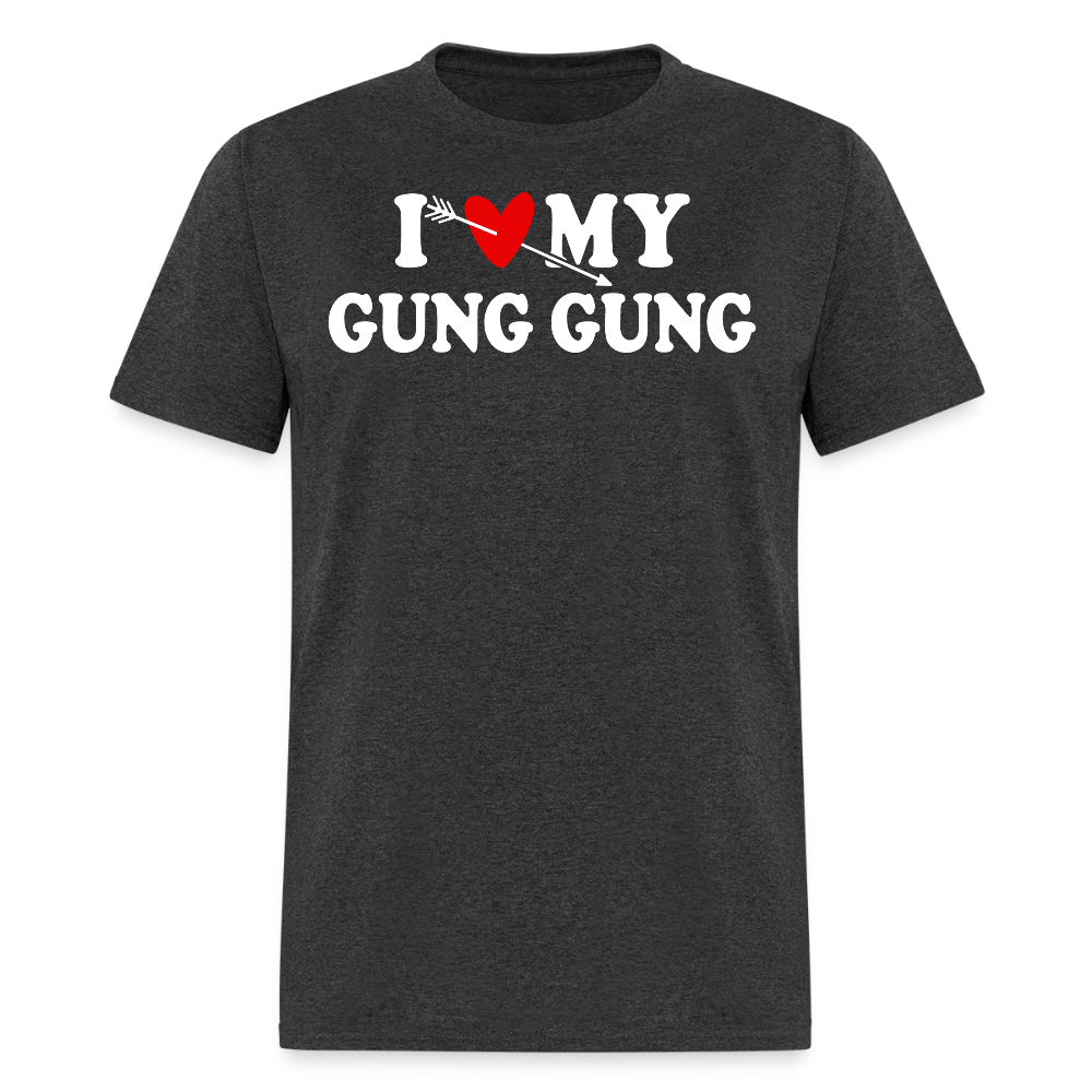 I Love My Gung Gung Chinese Grandfather Appreciation T-shirt - heather black
