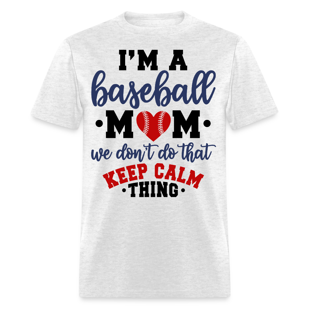 Baseball Mom Graphic Tee For Sports Moms T-shirt - light heather gray