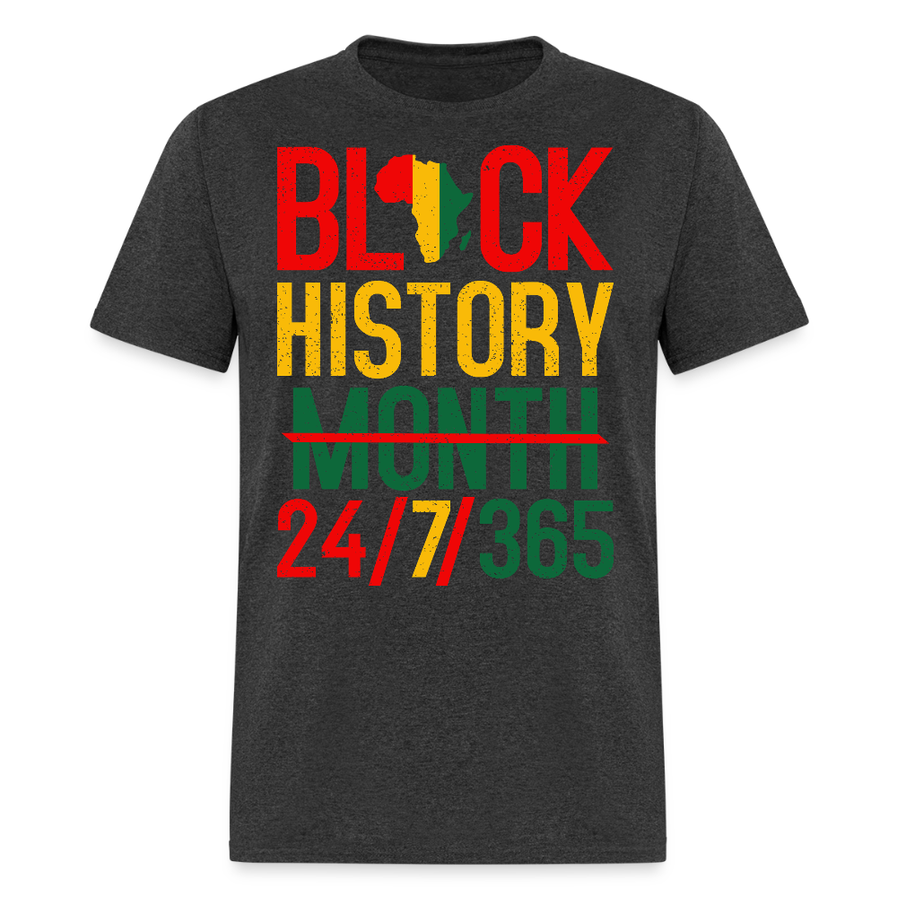 24/7/365 Black Pride Tee Black History Month Unisex Classic T-Shirt - heather black