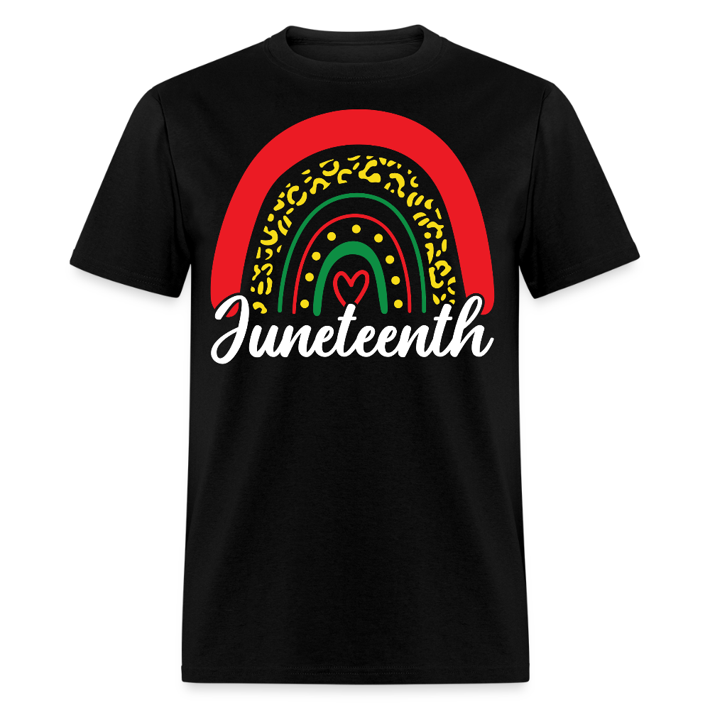 Black Pride Rainbow Afrocentric Juneteenth T-shirt - black