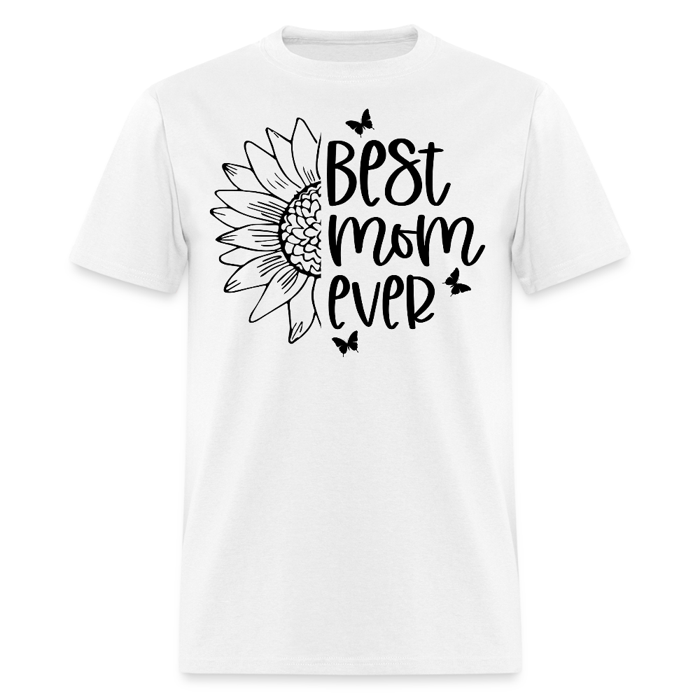 Best Mom Ever Sunflower T-shirt - white