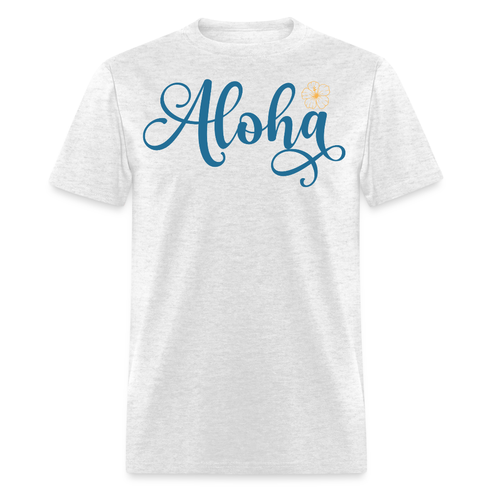 Hawaiian Aloha Tee Summer Beach T-shirt - light heather gray
