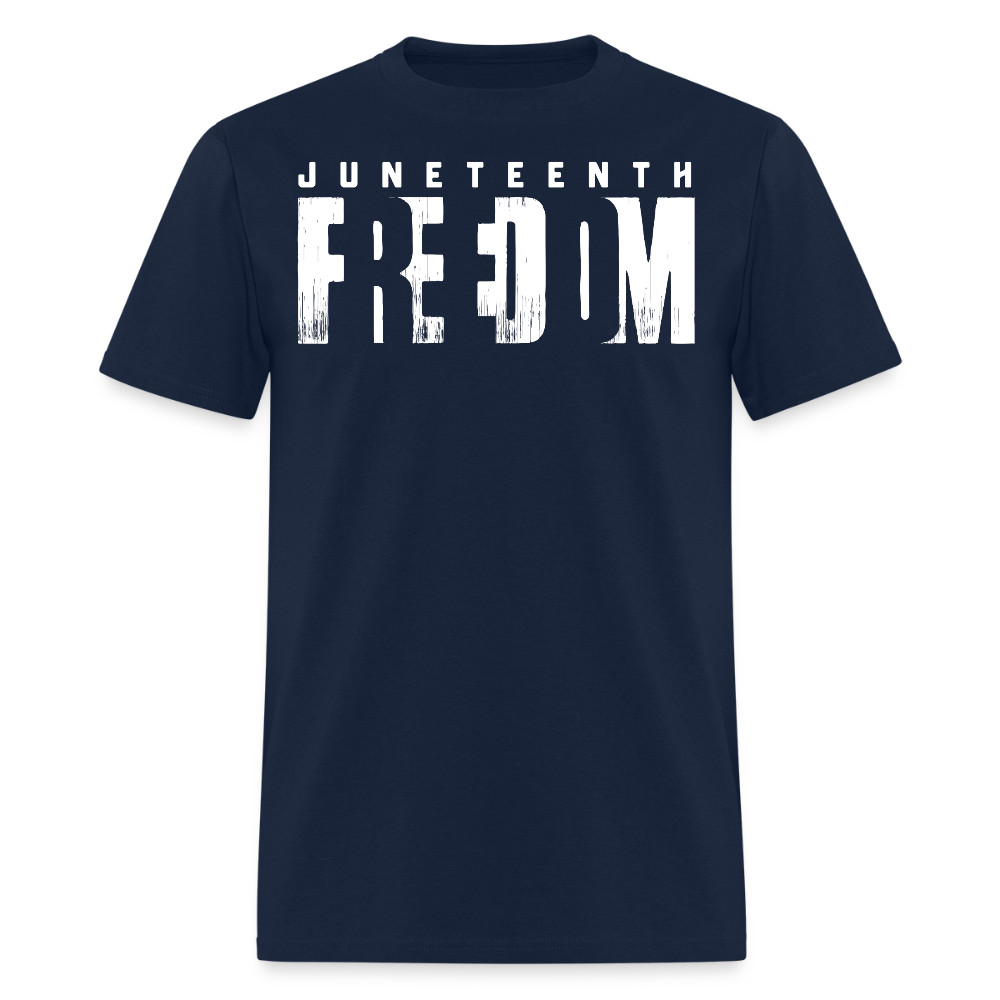 Juneteenth Freedom Black History Pride T-Shirt - navy