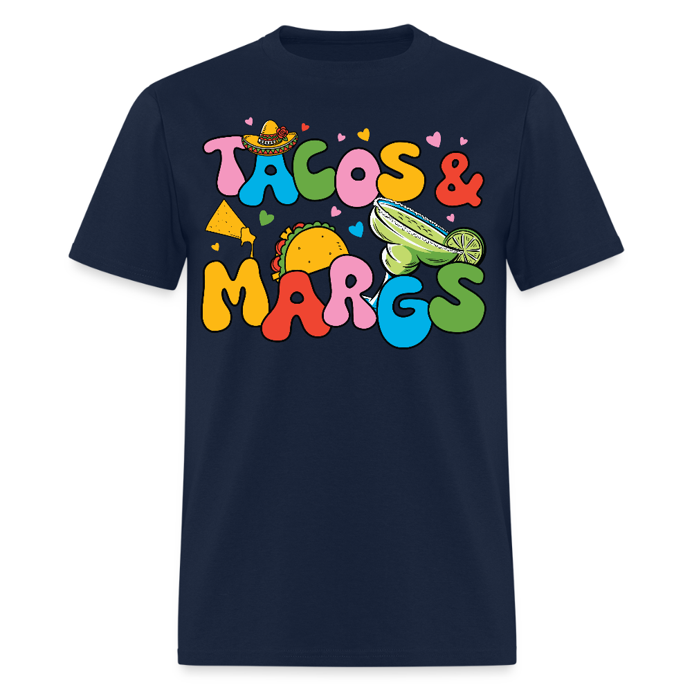 Funny Tacos And Margaritas Tee For Party Lovers T-shirt - navy