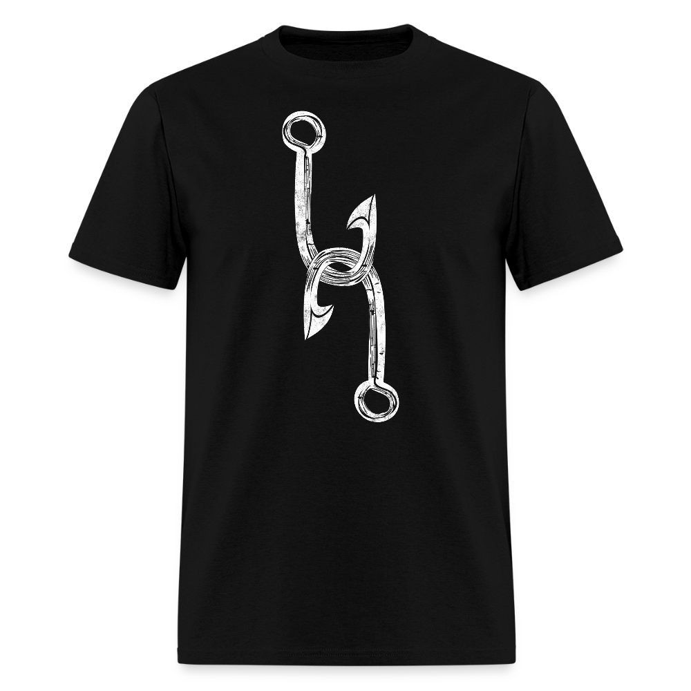 Bold Hook Fishing Enthusiast Gift T-Shirt - black