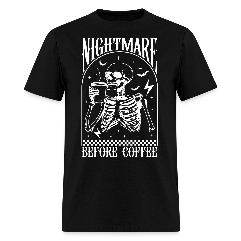 Nightmare Before Coffee Skeleton T-Shirt - black