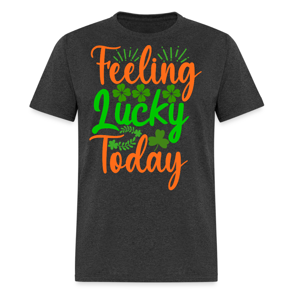 Shamrock-themed St Patrick’s Day Lucky Charm T-shirt - heather black