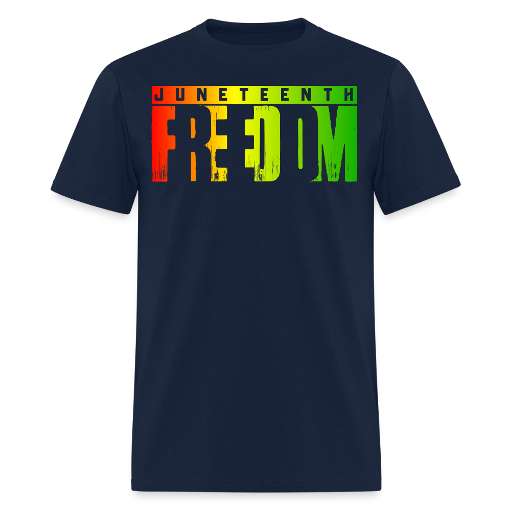 Juneteenth Freedom Black Empowerment T-Shirt - navy