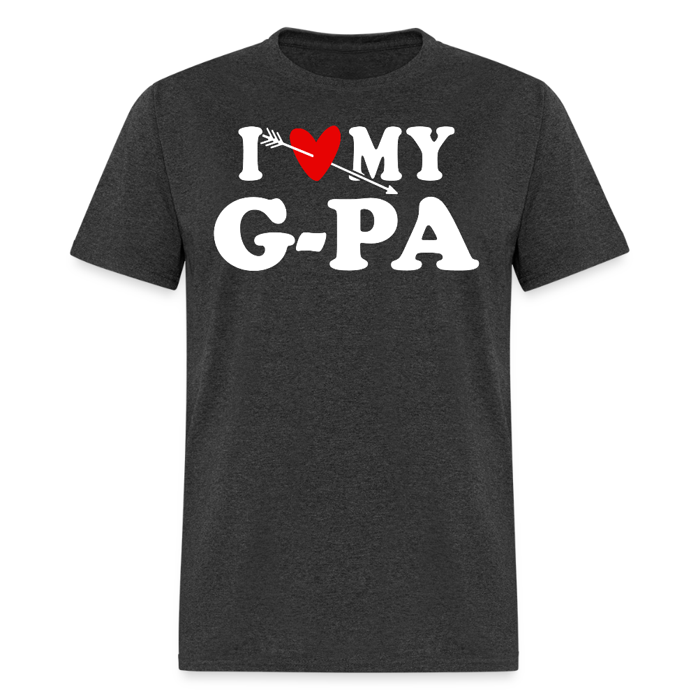 I Love My G-Pa Father’s Day Gift For Grandpa T-shirt - heather black