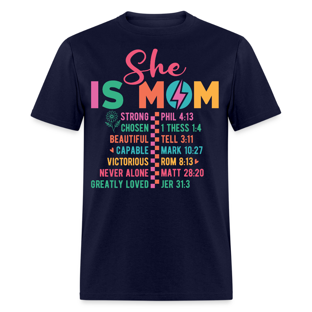 Empowering Christian Mom T-shirt - navy