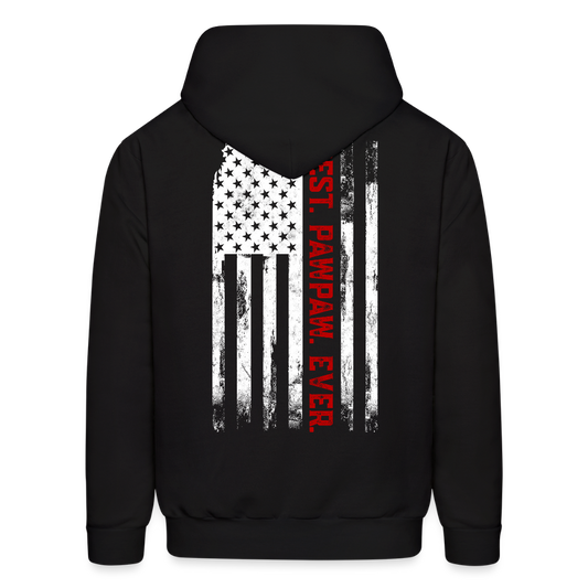 Unique Gifts For Patriotic Pawpaw American Flag Hoodie - black