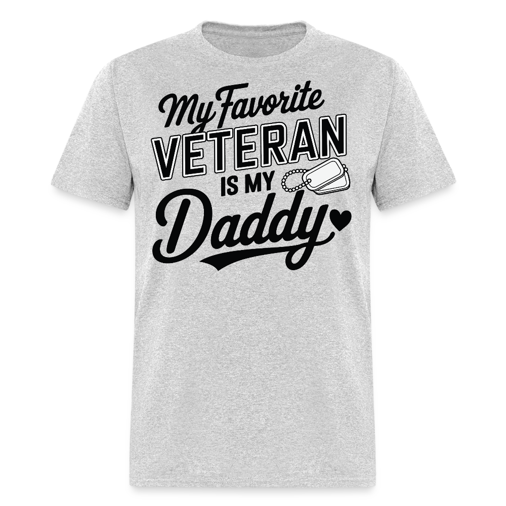 My Favorite Veteran Is My Daddy T-Shirt - heather gray