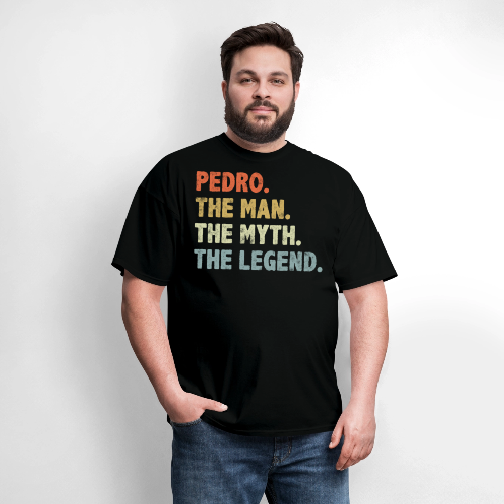 The Man The Myth The Legend Funny Pedro T-shirt - black