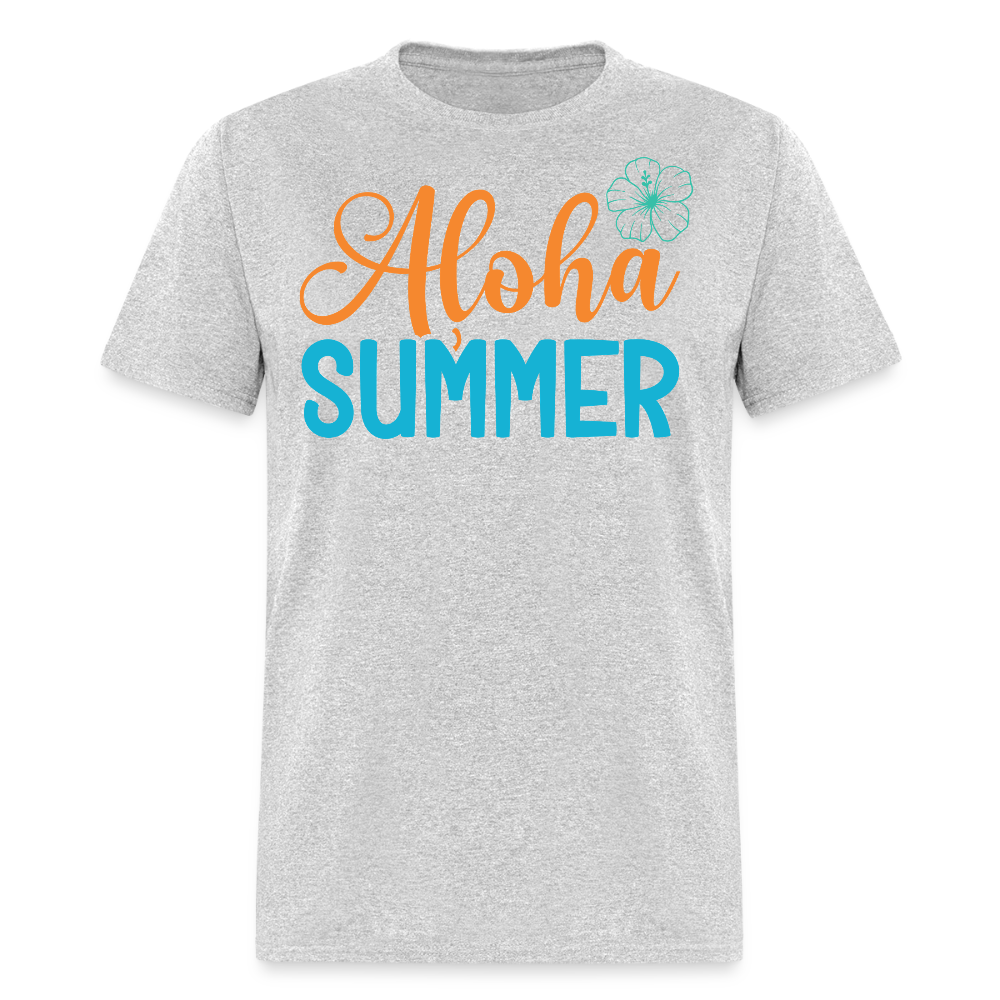 Aloha Summer Cute Tropical Vacation T-shirt - heather gray