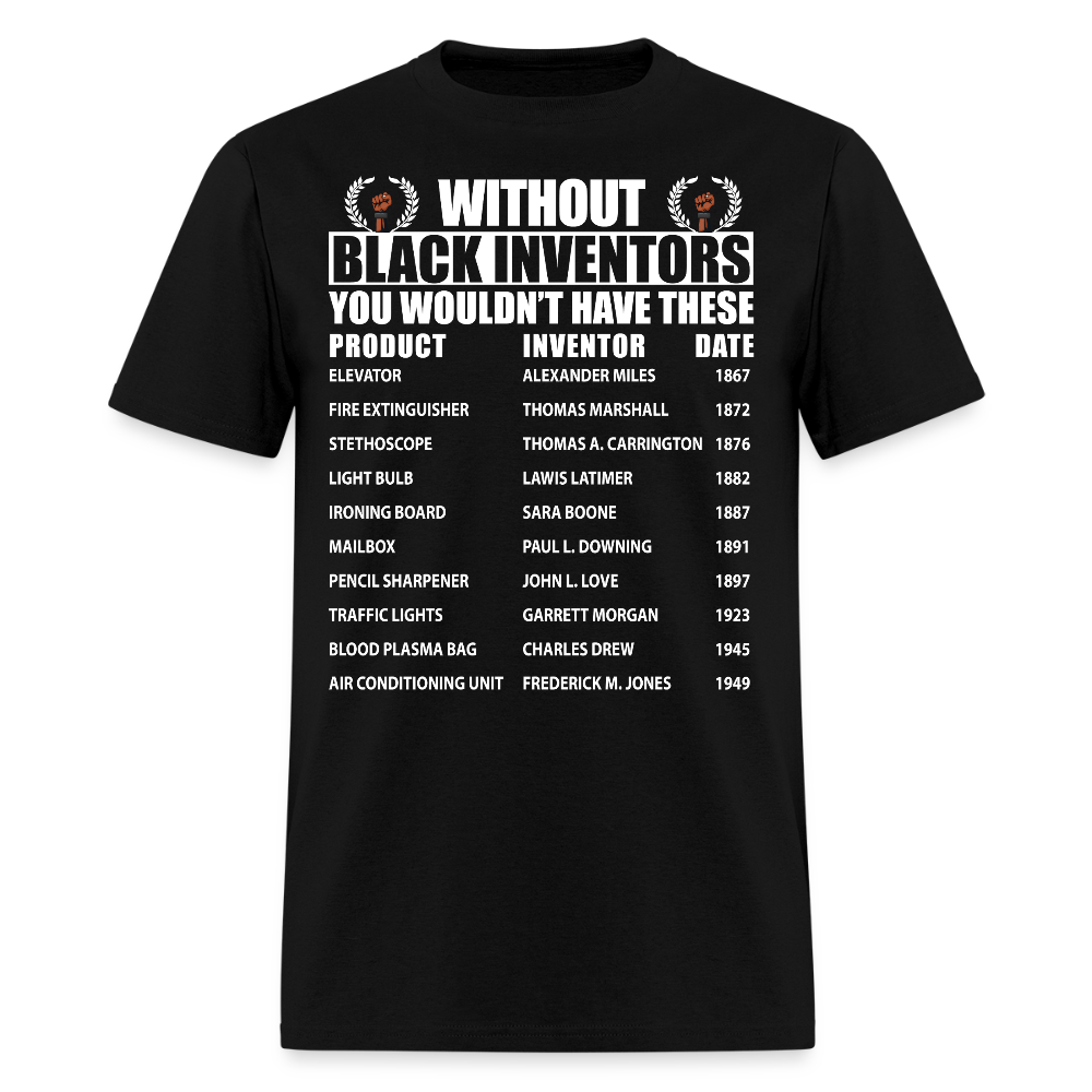 Black History Inventors African American Innovation T-Shirt - black