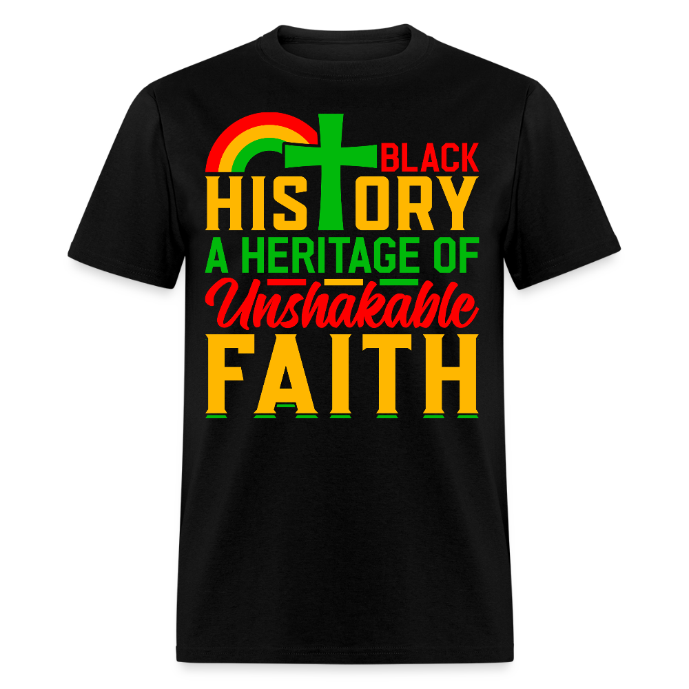 Unshakable Faith Black Pride Christian T-shirt - black