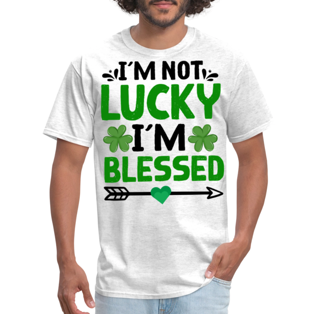 I’m Not Lucky I’m Blessed Christian T-shirt - light heather gray