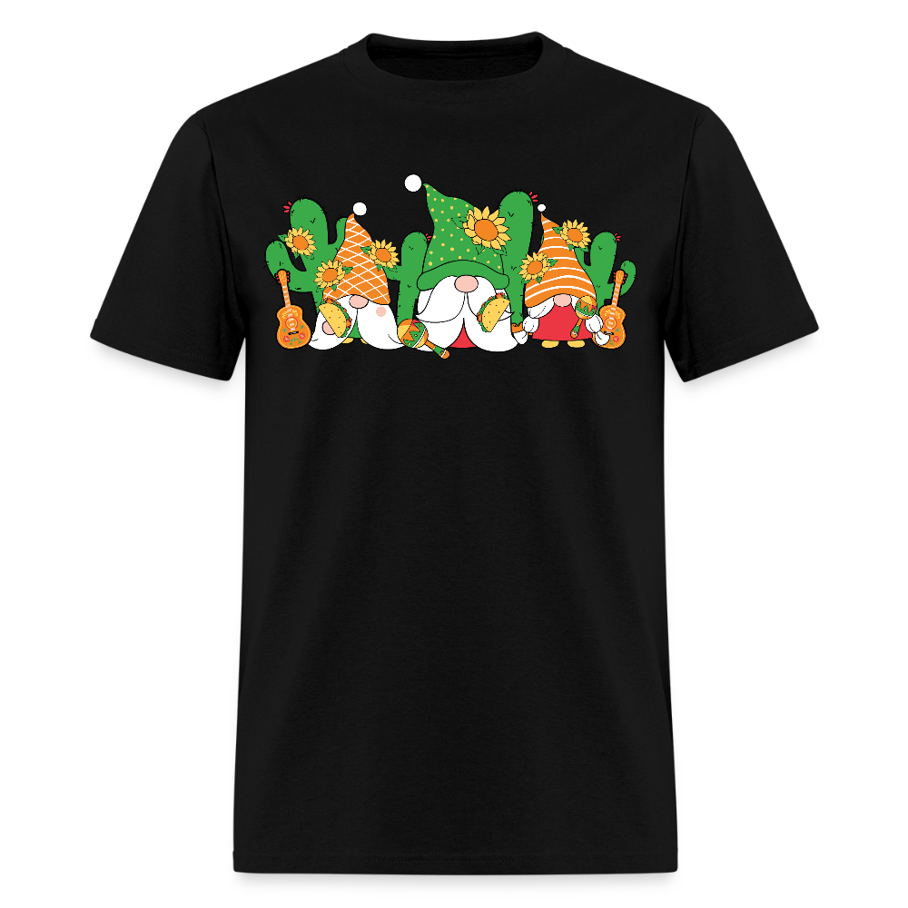 Gnome Lover Gift Ideas Mexican Fiesta Gnome T-shirt - black