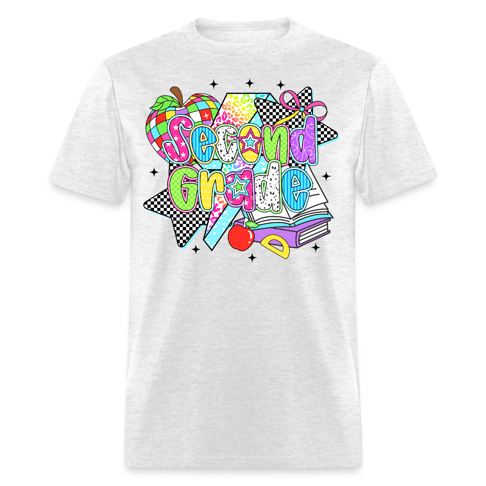 Back To School Second Grade Teacher Gift T-Shirt - light heather gray
