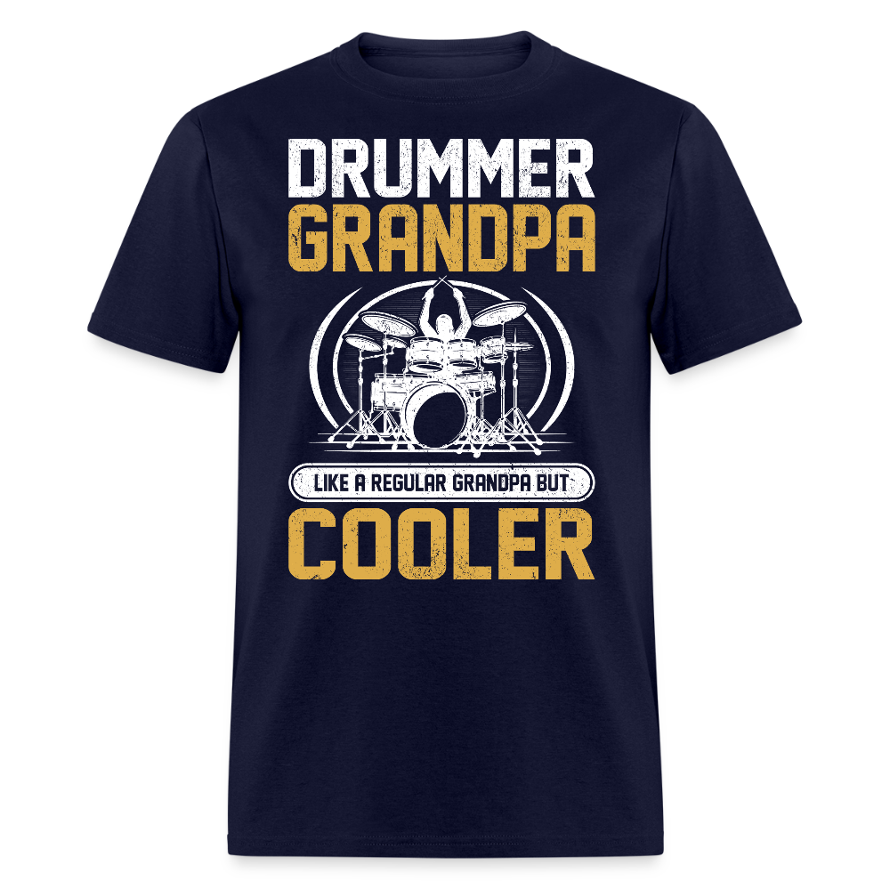 Gifts For Grandpa Who Plays Drums T-shirt - navy
