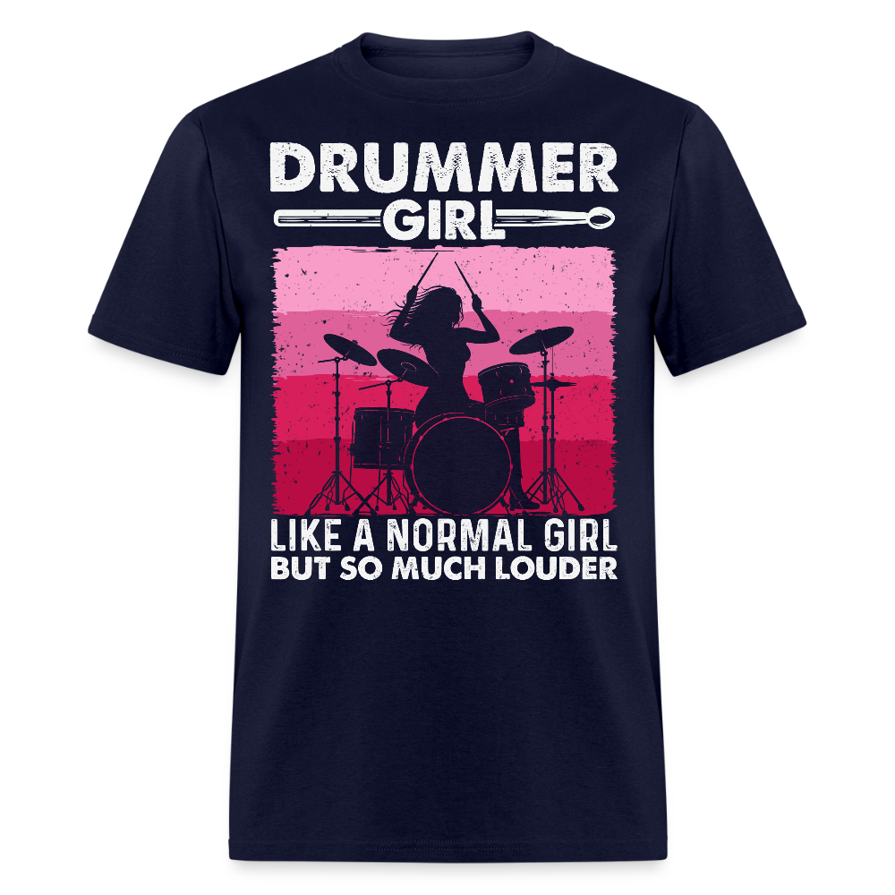 Gifts For Female Drummers Women T-shirt - navy