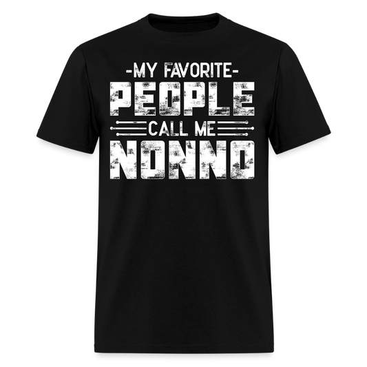 My Favorite People Call Me Nonno Italian Grandpa T-shirt - black