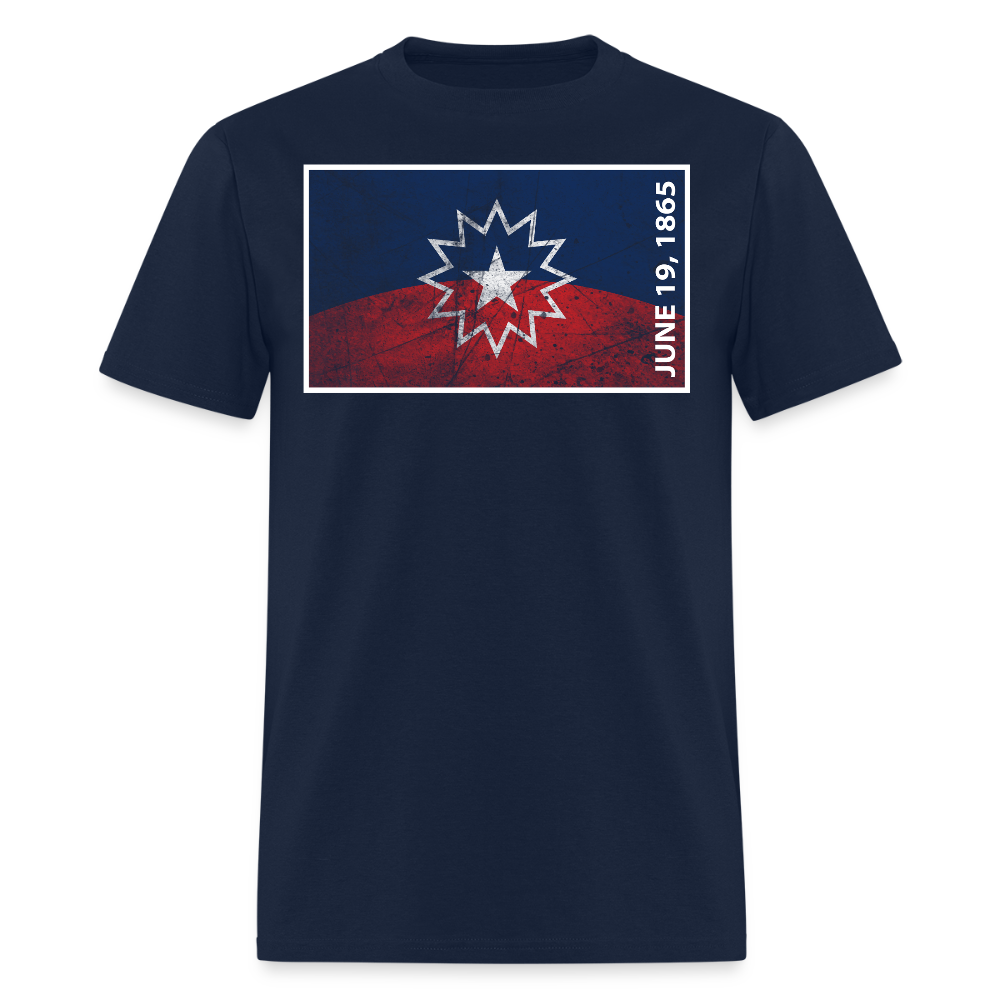 Juneteenth Flag African American Freedom T-Shirt - navy